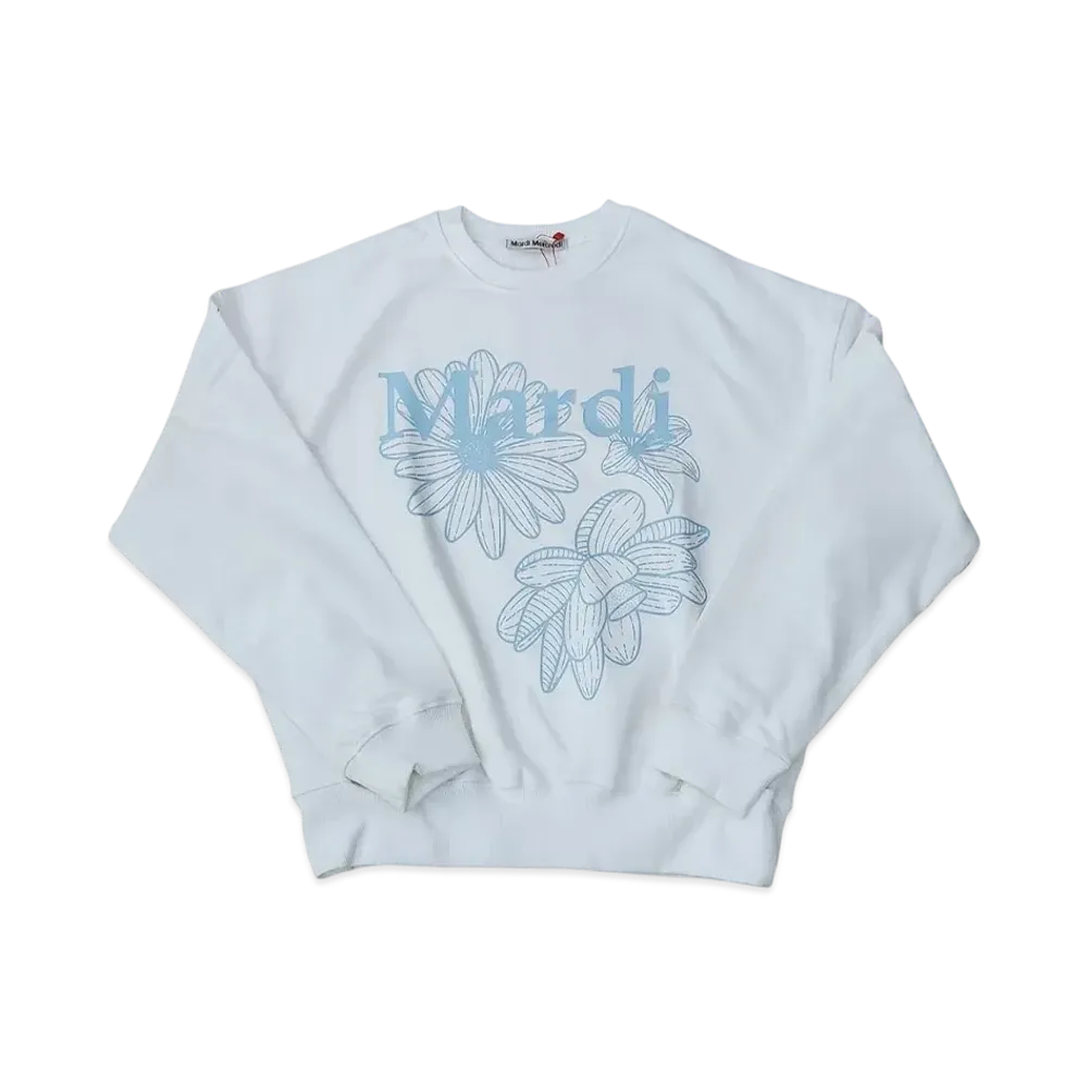 Mardi Mercredi Sweatshirt Triple Flower "White Sky"