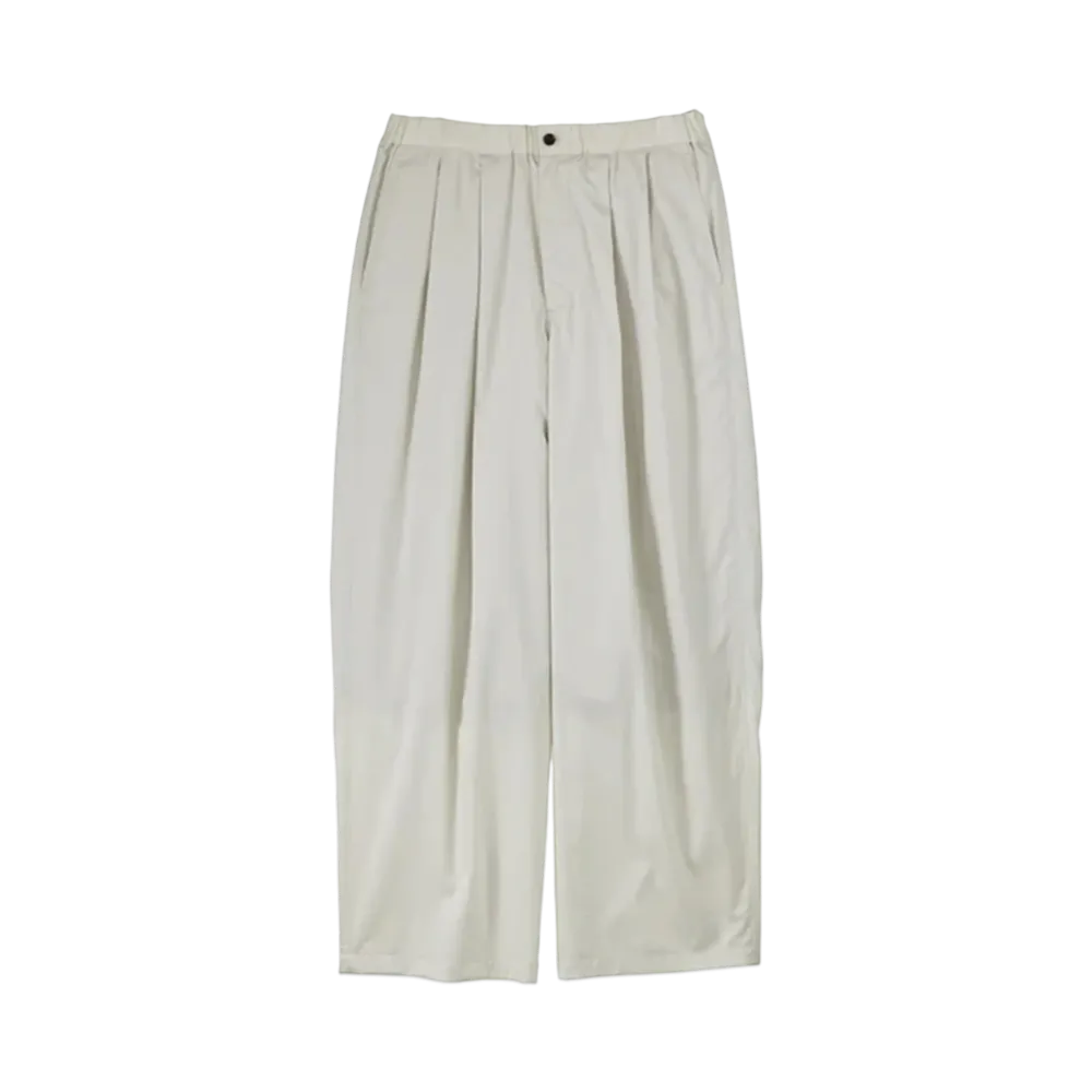 Graphpaper Silicon Poplin Two Tuck Easy Pants "Ecru"