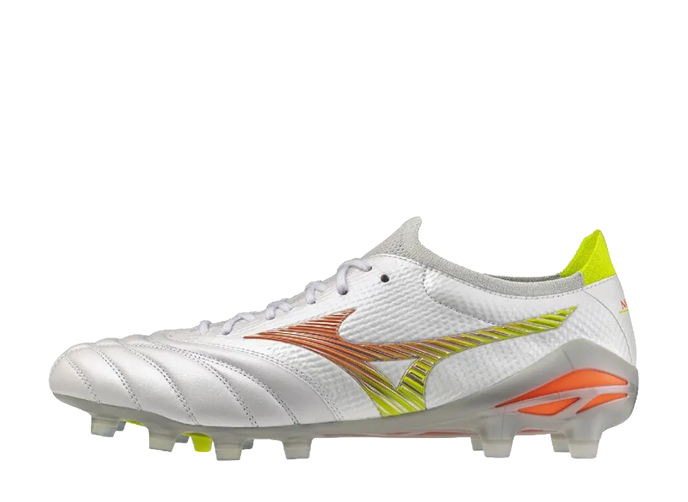 Mizuno Morelia Neo 5 β Japan "Super White Pearl/Orange/Yellow"