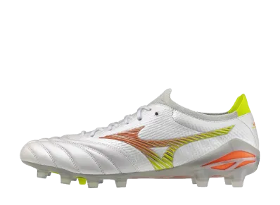 Mizuno Morelia Neo 5 β Japan "Super White Pearl/Orange/Yellow"