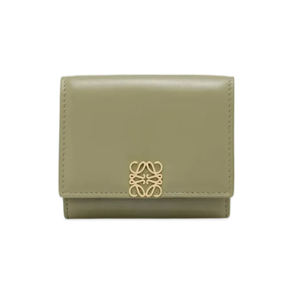 LOEWE Puffer Anagram Trifold Wallet "Eucalyptus Green"