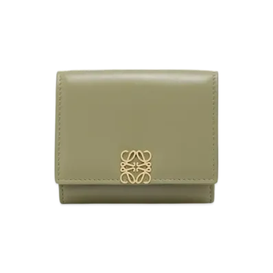 LOEWE Puffer Anagram Trifold Wallet "Eucalyptus Green"