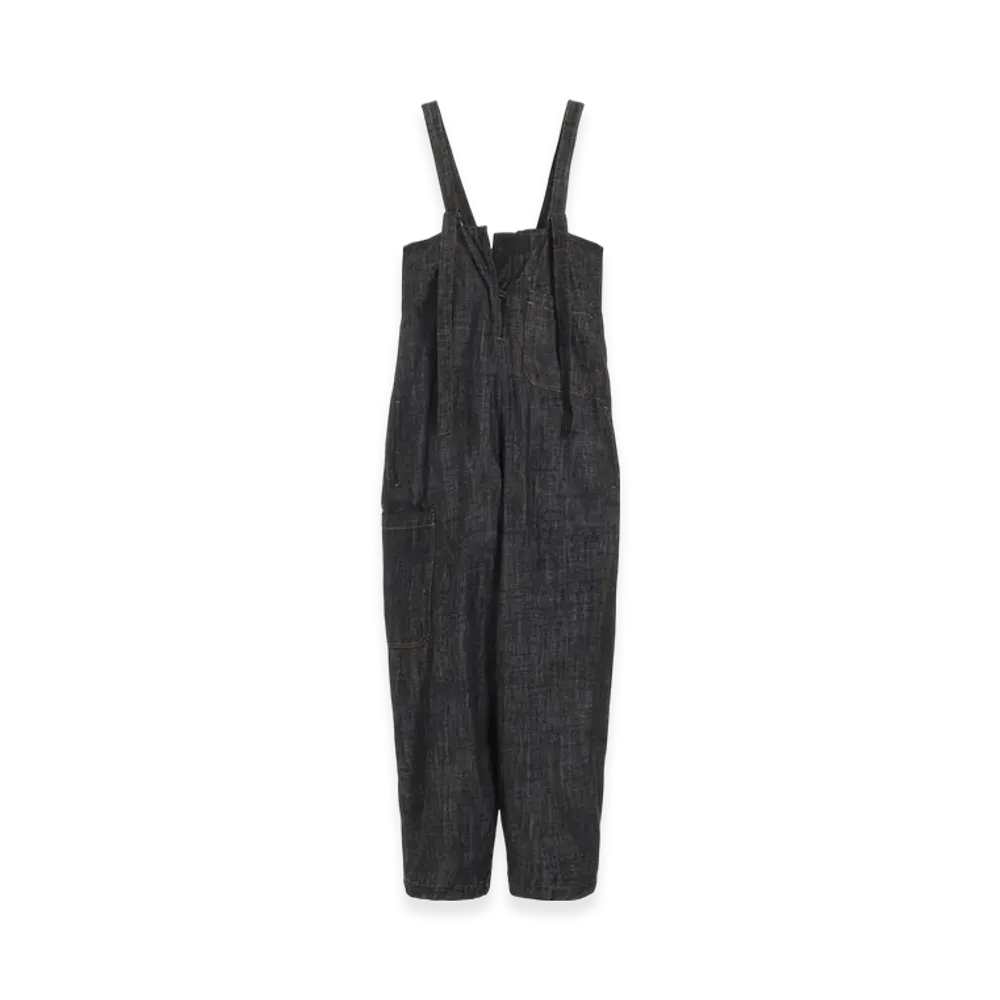 Y's 8OZ Denim Overalls With Strap "Black"