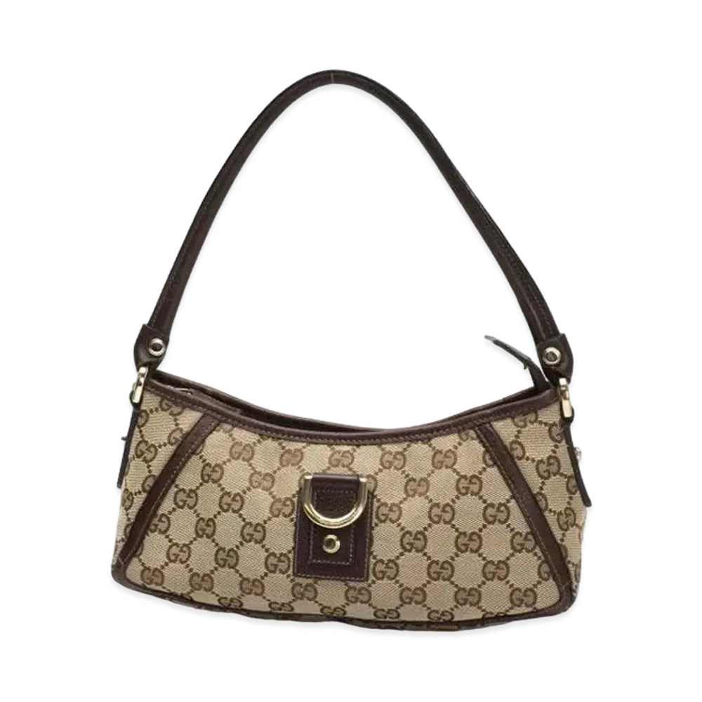 GUCCI GG Canvas Shoulder Bag "Beige"