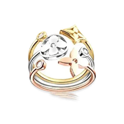 Louis Vuitton Idylle Blossom Ring Diamonds "3 Golds"