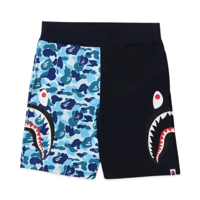 A BATHING APE 1st Camo Side Shark Sweatshort "Blue"