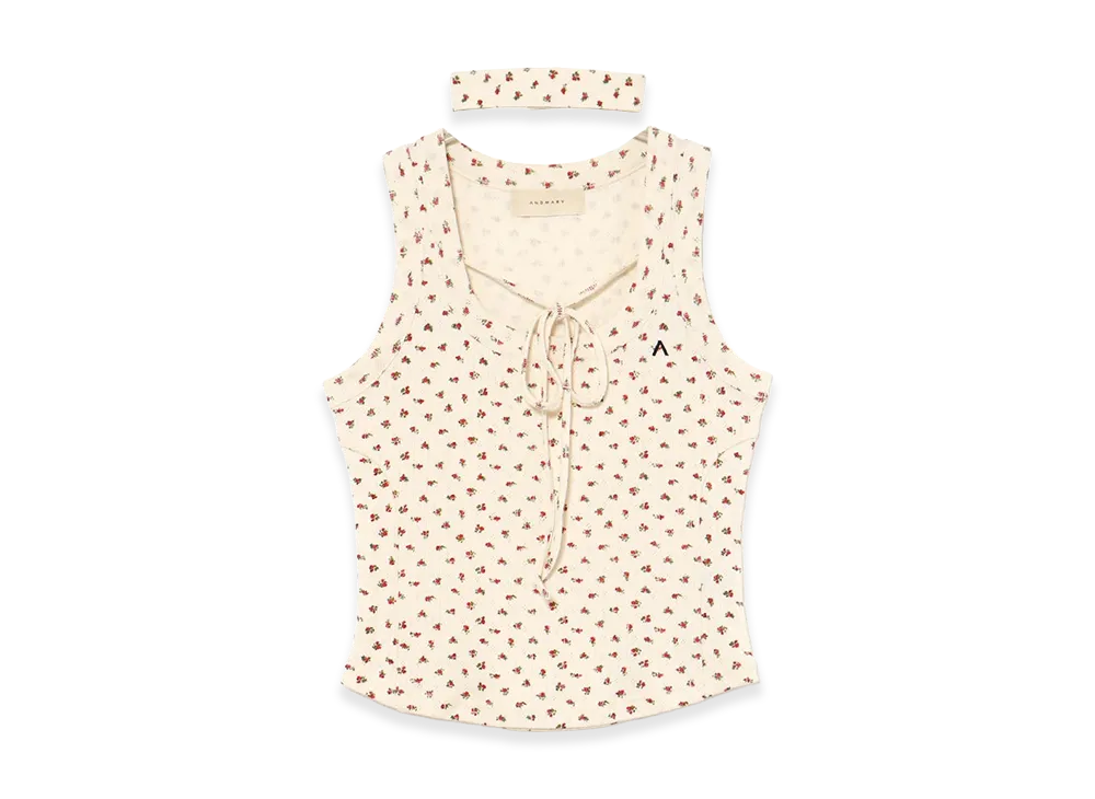 ANDMARY Women's Flower Ribbon Tops "Red"