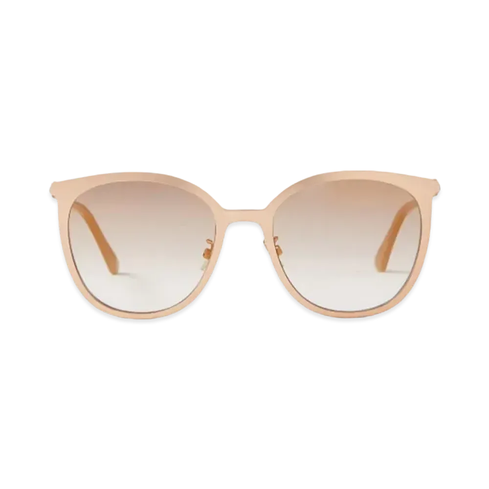 Jimmy Choo Oria Cat Eye Sunglasses With Swarovski Crystals "Brown/Copper Gold"