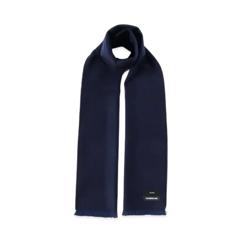 BEAMS Reversible Cashmere Two-Tone Scarf "Navy/HeatherNavy"