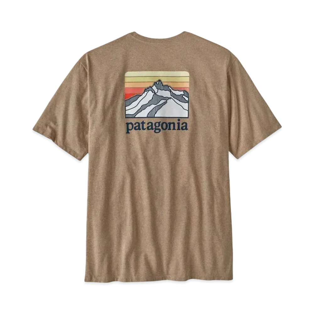 Patagonia Men's Line Logo Ridge Pocket Responsibili Tee "Brown"