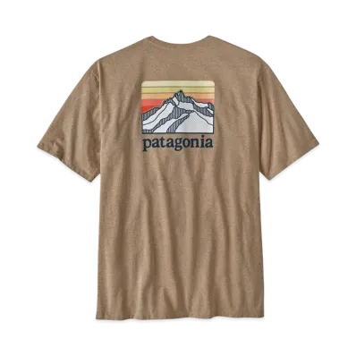 Patagonia Men's Line Logo Ridge Pocket Responsibili Tee "Brown"