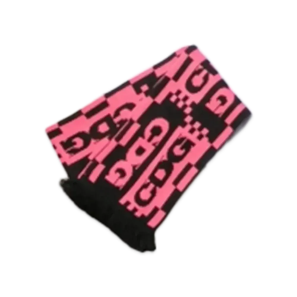 Comme des Garcons CDG Pink Logo Scarf "Black"