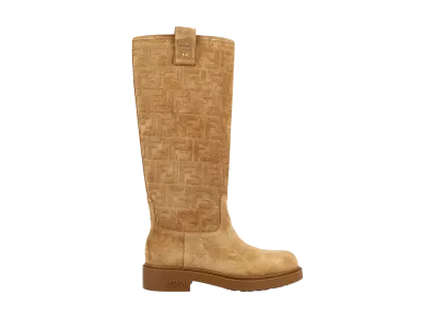 FENDI Women's Filo Suede Tube Boot "Beige"