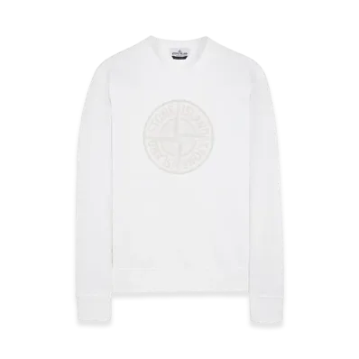 Stone Island 66559 Industrial One Print Crewneck Sweatshirt - 23FW "White"