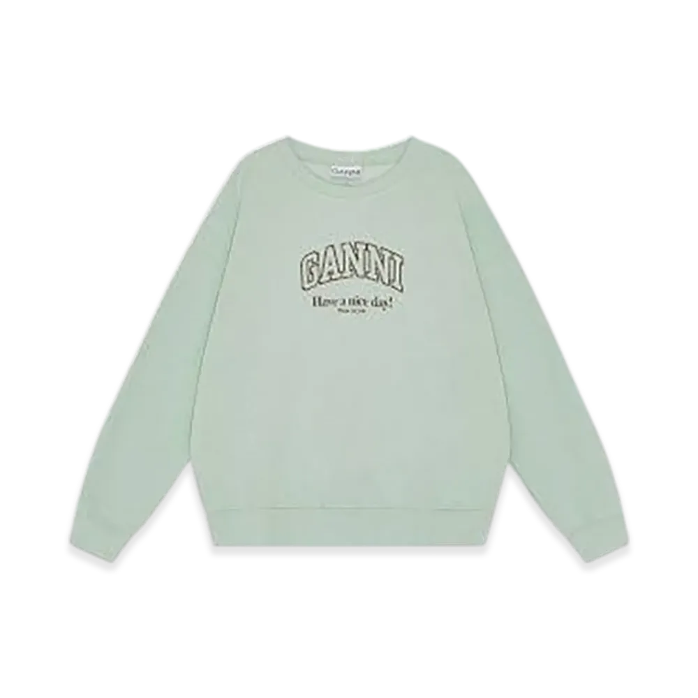GANNI Isoli Oversized Sweatshirt "Mint Green"