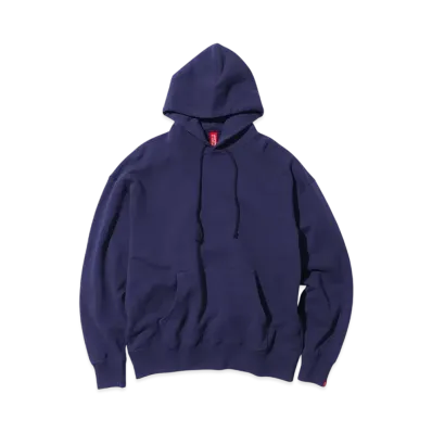 BEAMS JAPAN x LOOPWHEELER Hanging Fleece Loose Fit Pullover Hoodie "West Coast Blue"