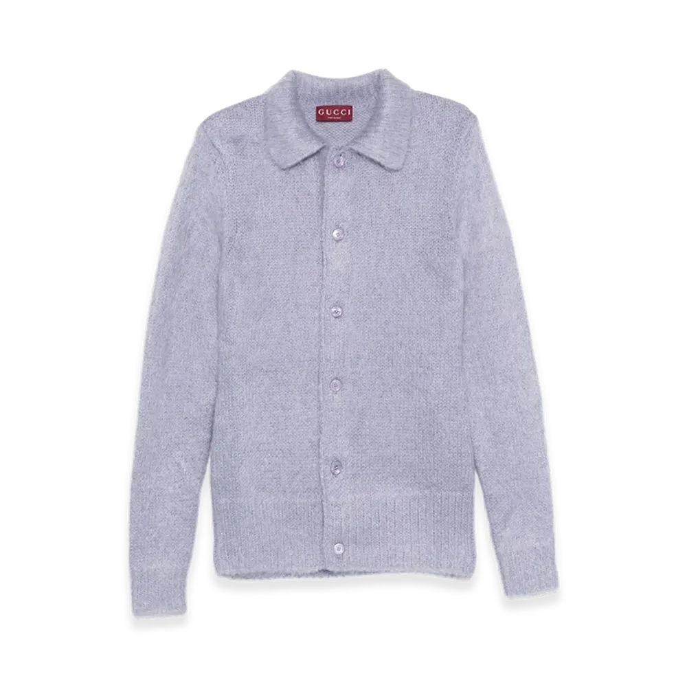 GUCCI 'Polo' Cardigan "Grey"
