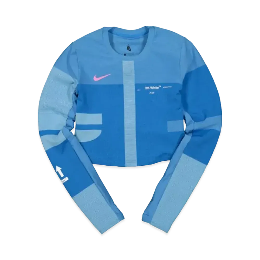 OFF-WHITE / Nike Women's Easy Run Top "Blue"