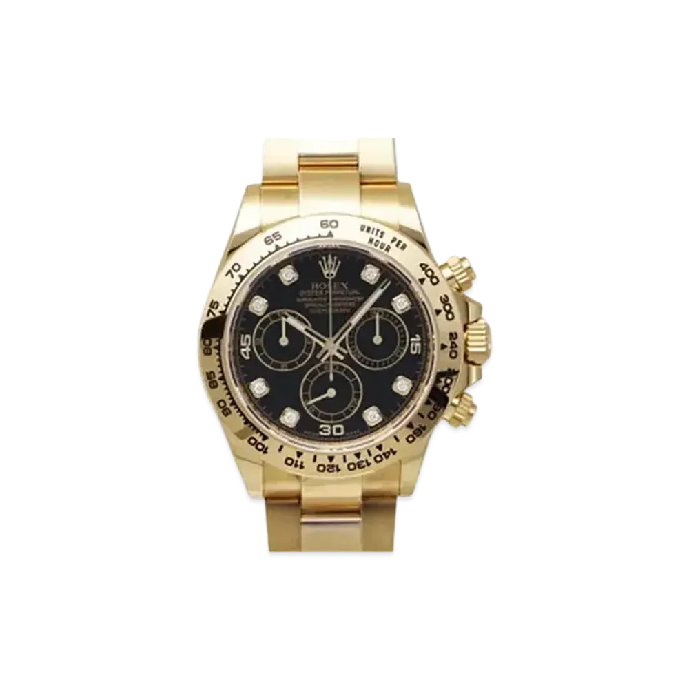ROLEX Cosmograph DAYTONA Champagne Gold Dial 8P Diamonds 116508G