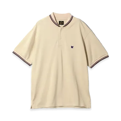 NEEDLES Shawl Collar Polo - Cotton Pique "Beige"