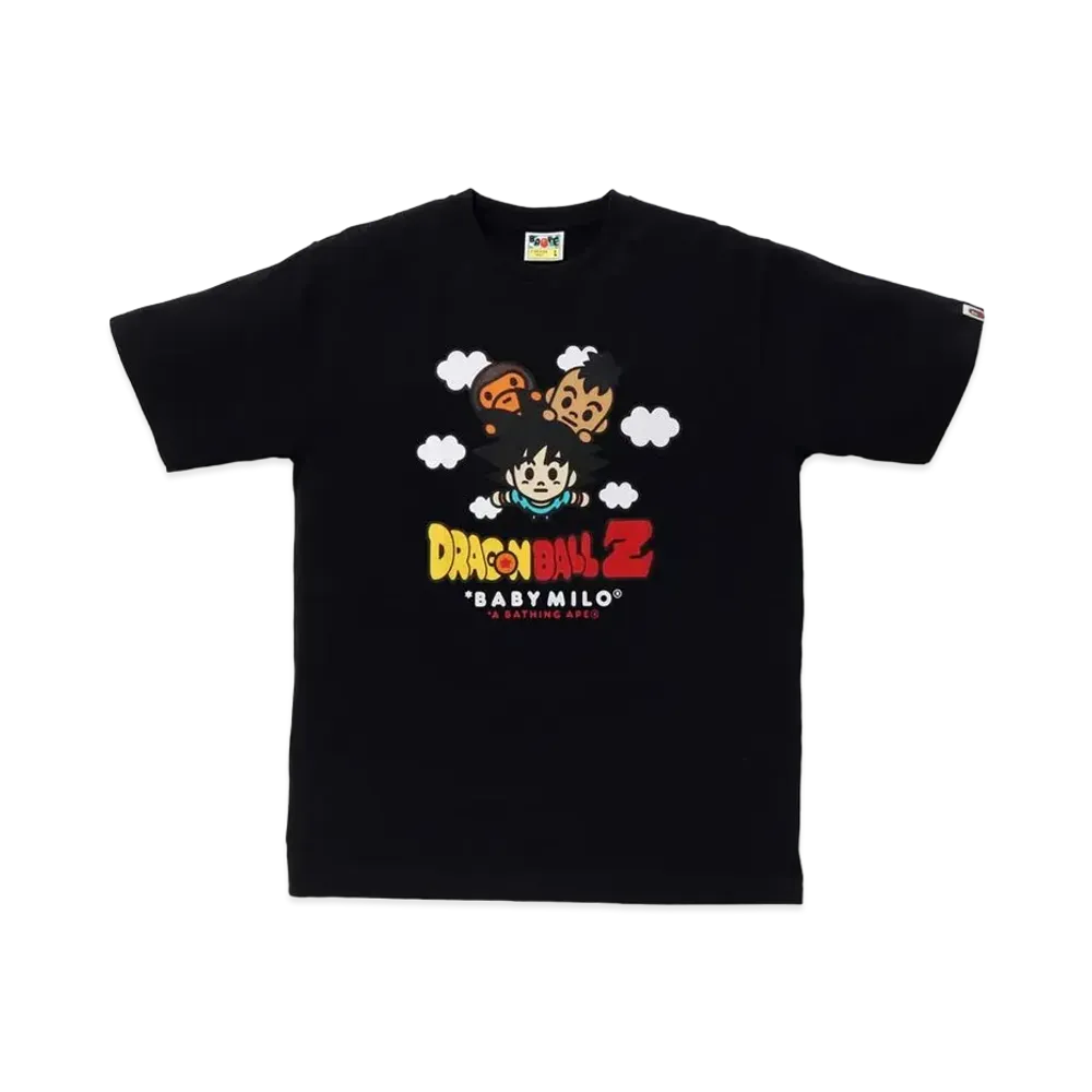 A BATHING APE x DRAGON BALL Z Son Goku & Uub Baby Milo Tee "Black"