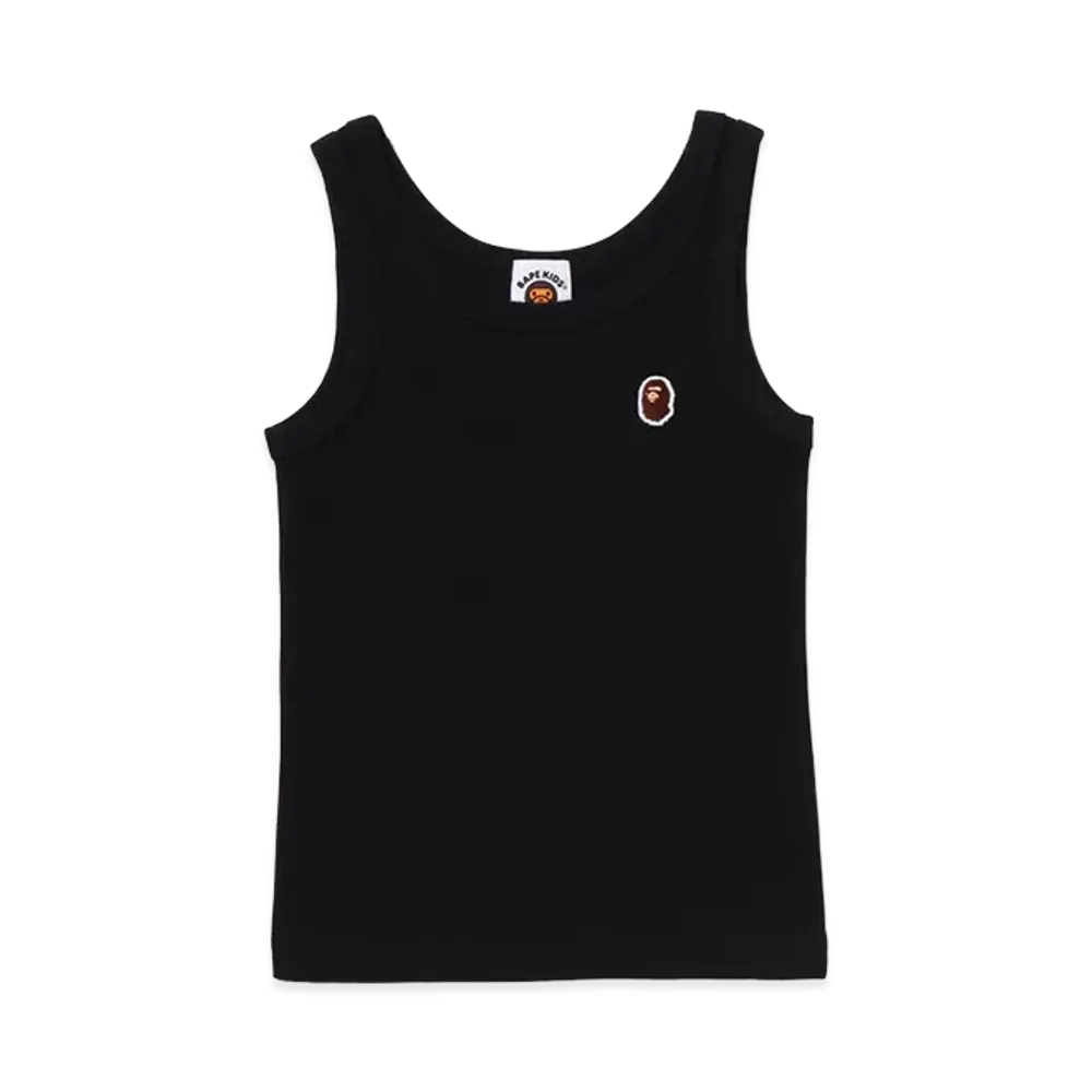 A BATHING APE Kids Ape Head Tank Top "Black"