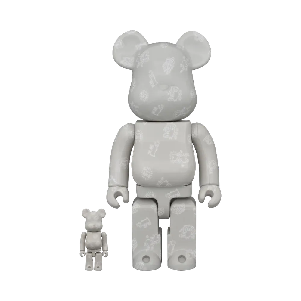 MEDICOM TOY "BEARBRICK" Keith Haring 13Th Ver. 100% & 400%