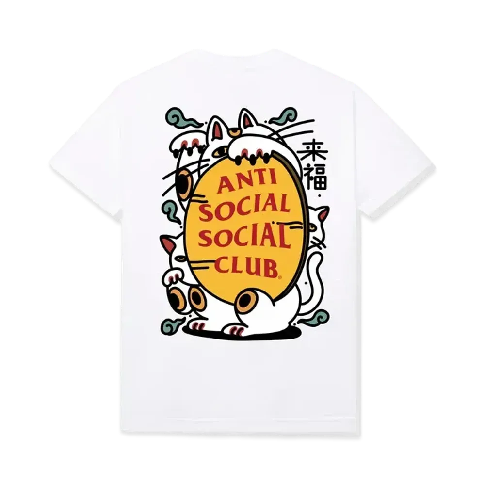 ANTI SOCIAL SOCIAL CLUB FA22 Here Kitty White Tee Japan Limited "White"
