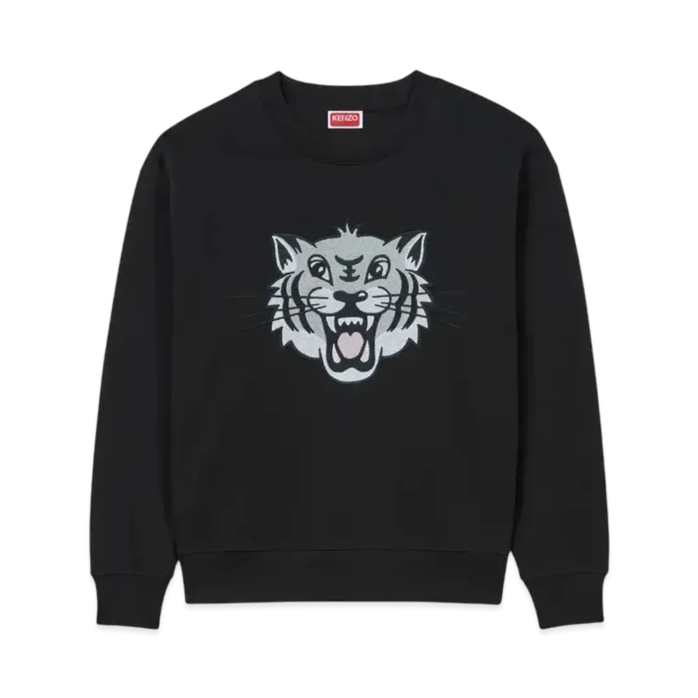 KENZO 'Happy Tiger' Embroidery Sweat "Black"