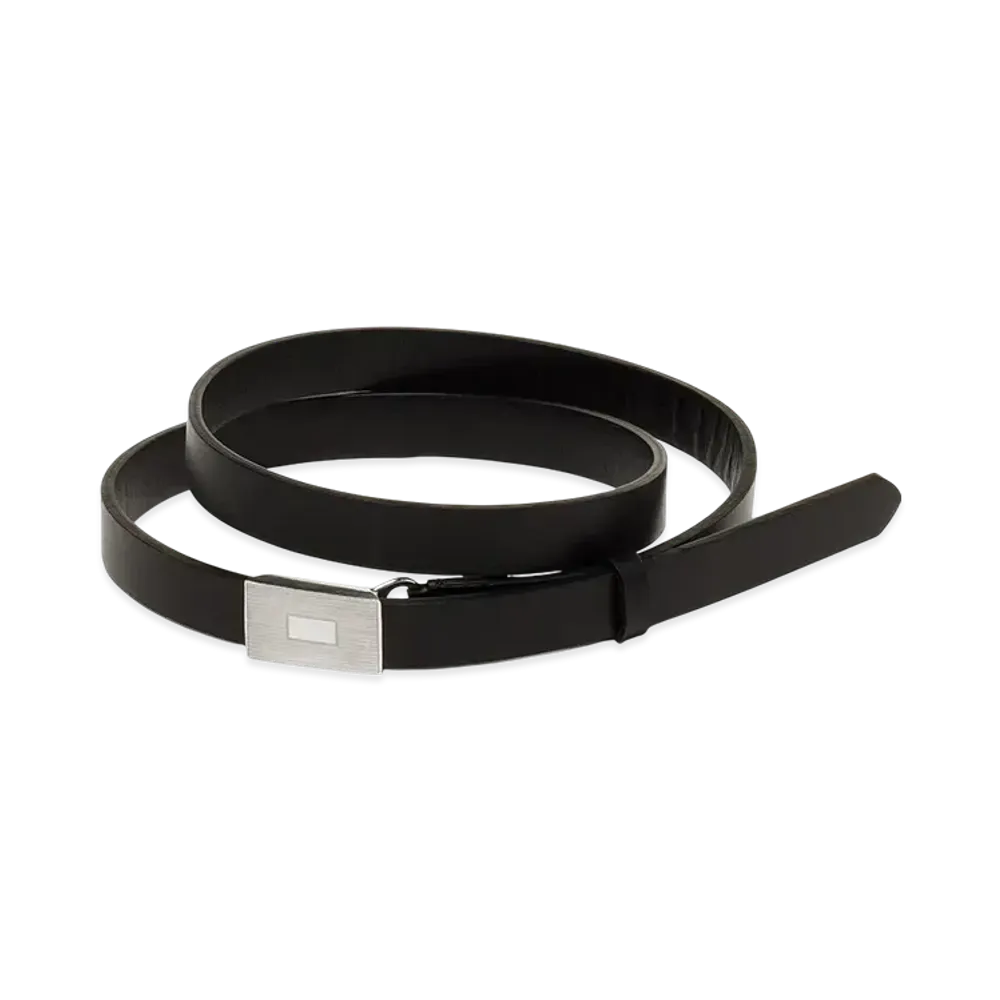 AURALEE Slide Buckle Belt "Black"