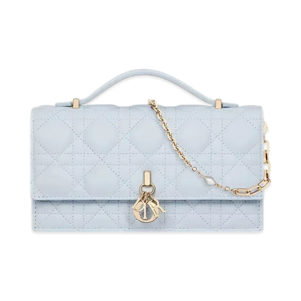 Dior My Dior Mini Bag Cannage Lambskin "Shirt Blue"