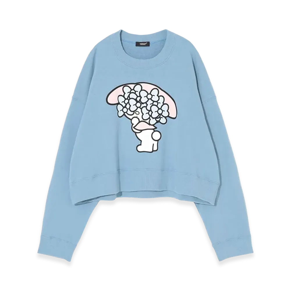 UNDERCOVER x Sanrio Cropped Cotton Fleece Lining Sweat Pullover (My Melody) "Gray Blue"