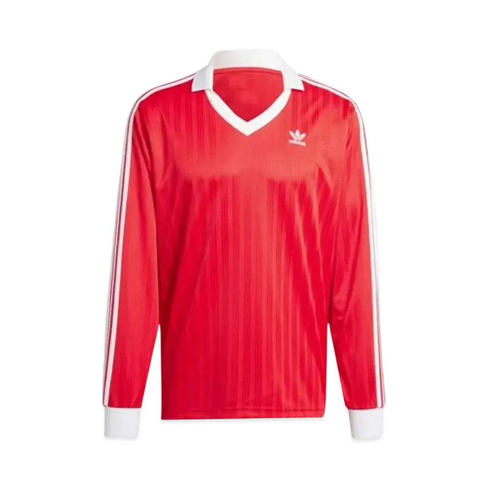 adidas Adicolor Pique Soccer Long Sleeve T-Shirt "Better Scarlet"