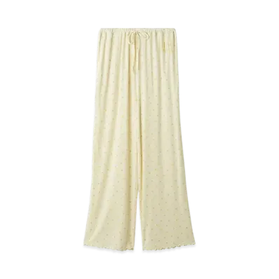 GELATO PIQUE Cool Touch Sensation Heart Pattern Long Pants "Yellow"
