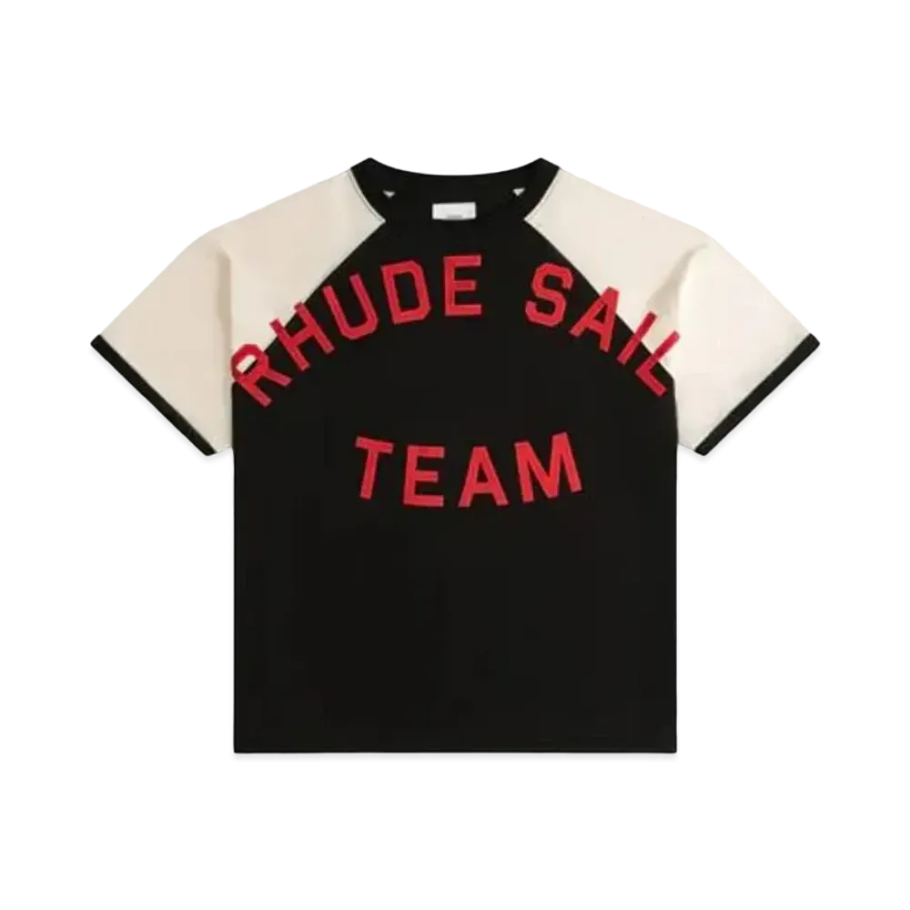 RHUDE Oil Corp Raglan Tee "Black"