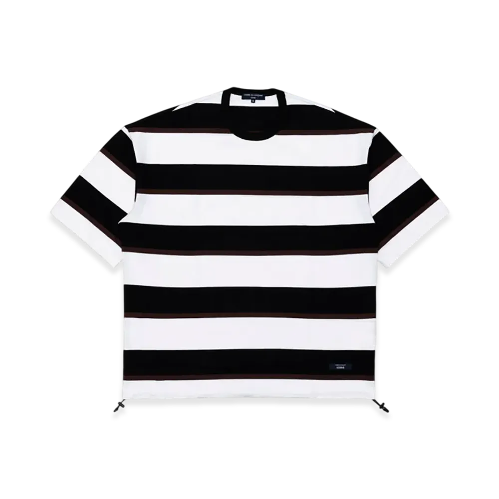 COMME des GARCONS HOMME Cotton Jersey Multi Horizontal Stripes "Blk/Brn/Wht"