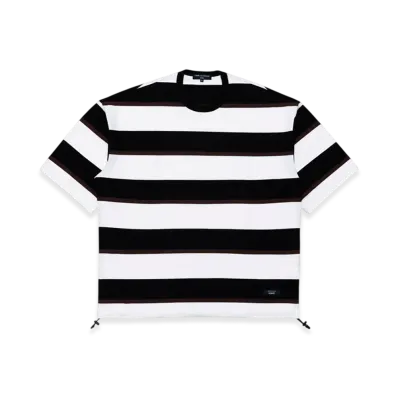 COMME des GARCONS HOMME Cotton Jersey Multi Horizontal Stripes "Blk/Brn/Wht"