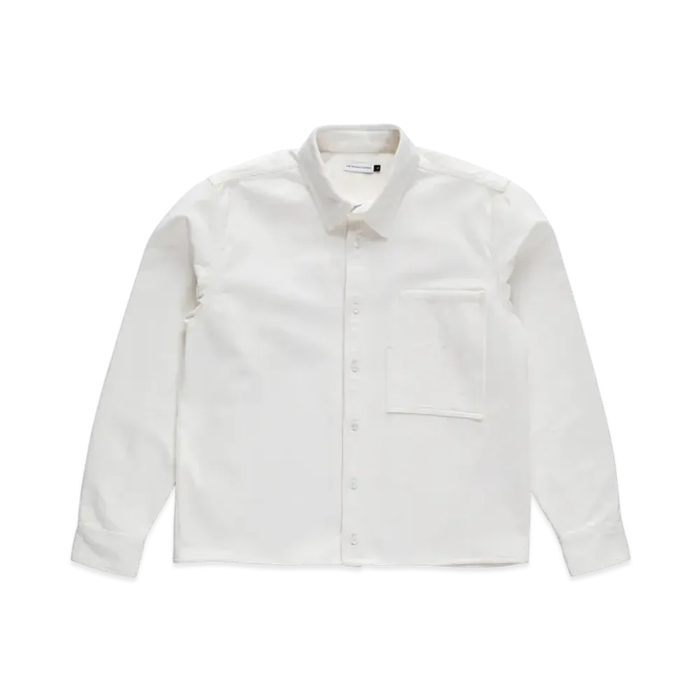 POP TRADING COMPANY Button Overshirt "White"
