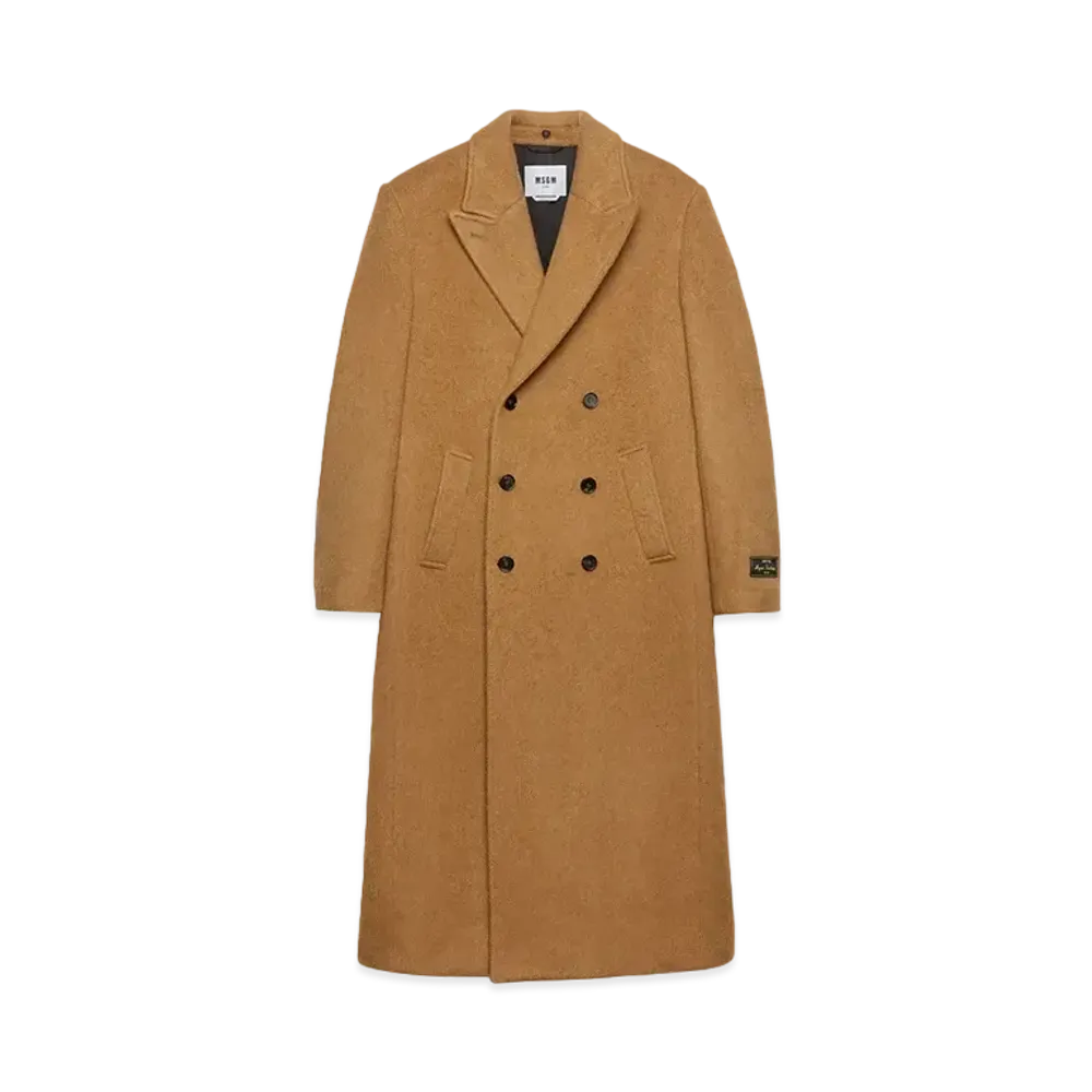 MSGM Tailoring Combed-Wool Long Coat "Brown"