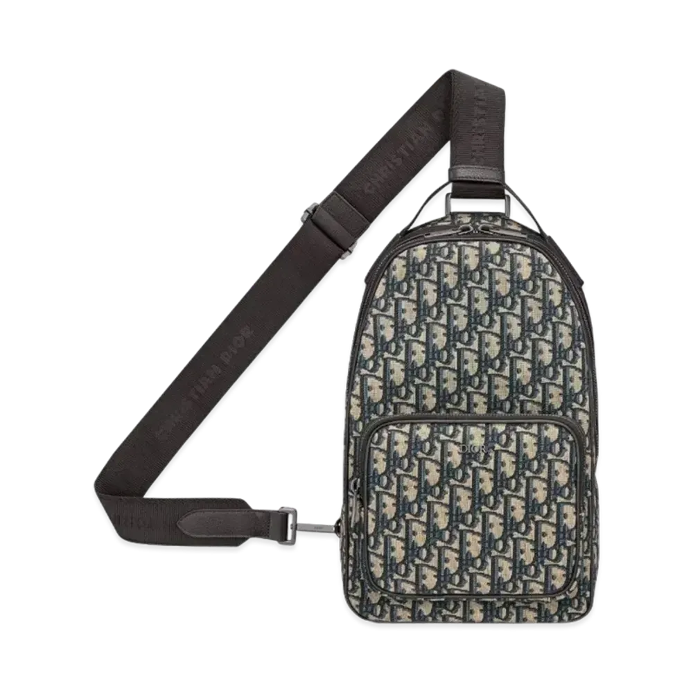 Dior Mini Rider Sling Bag Dior Oblique Jacquard "Beige/Black"