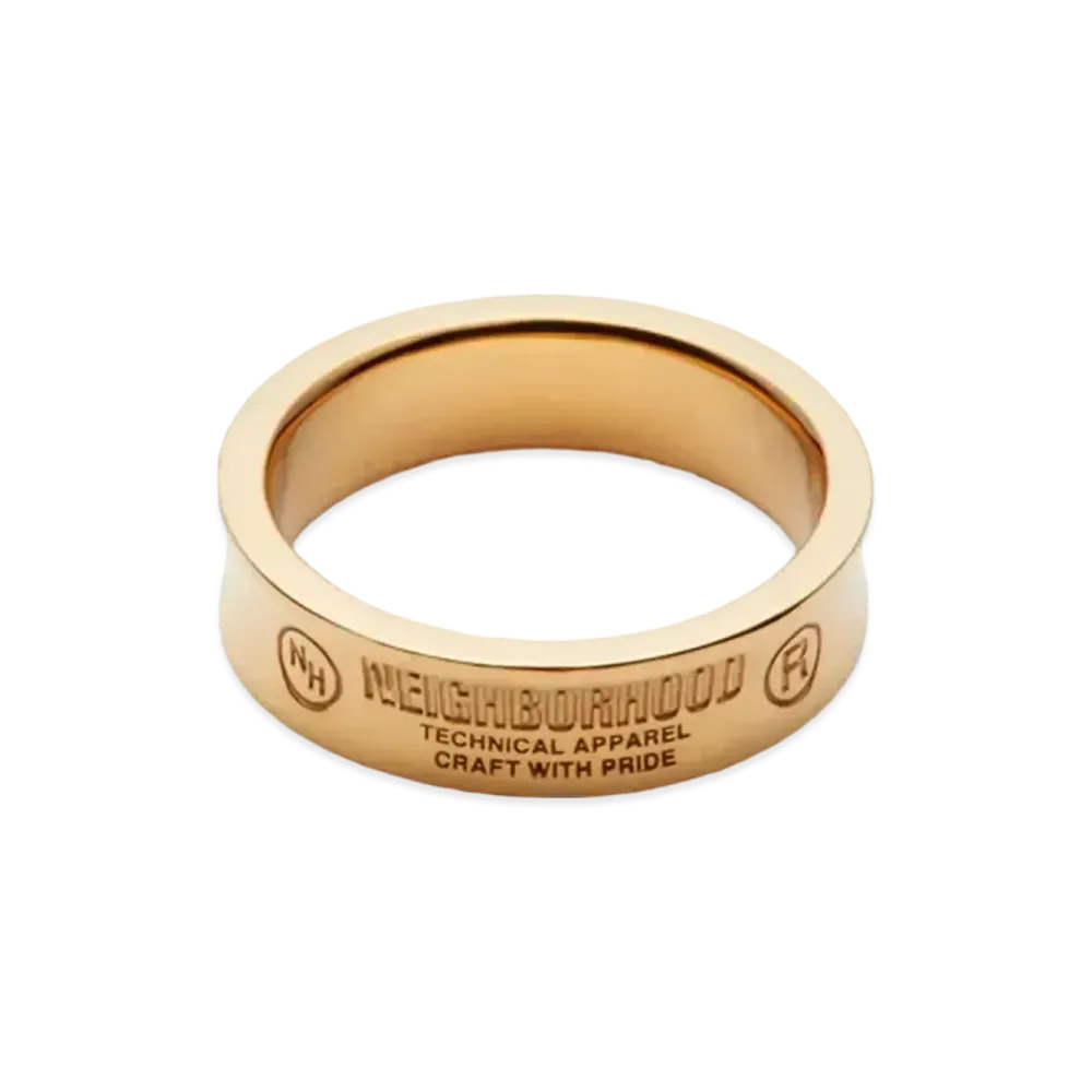 NEIGHBORHOOD Gold Plain Ring "Gold"
