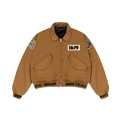 DENIM TEARS Trans-Atlantic Flight Jacket "Coyote"