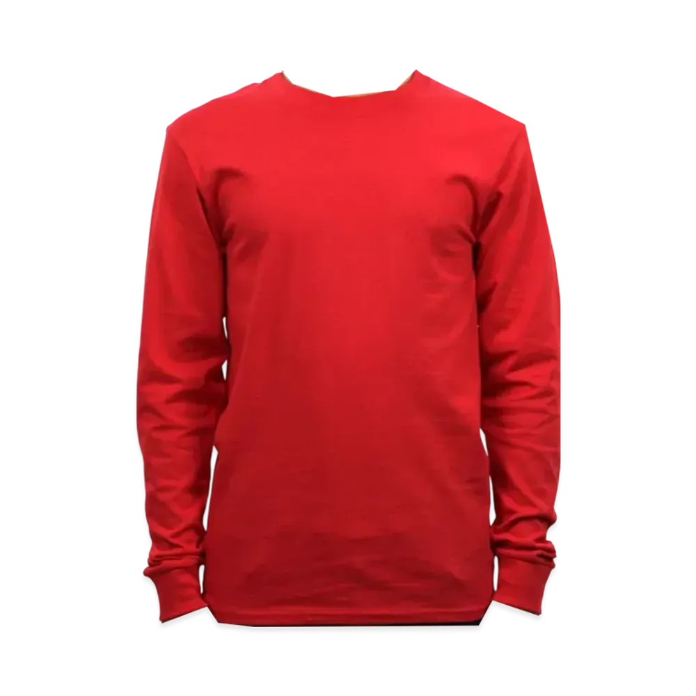 Champion Cotton Long Sleeve Tee "Red"
