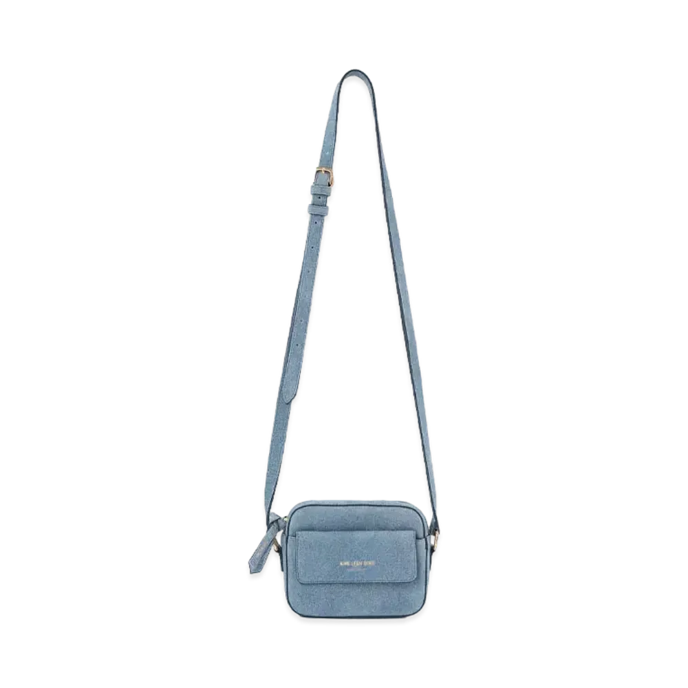 Aime Leon Dore Denim Printed Leather Shoulder Bag "Light Blue"