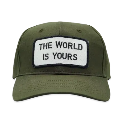 THE WORLD IS YOURS Logo Patch Cap "KHAKI"