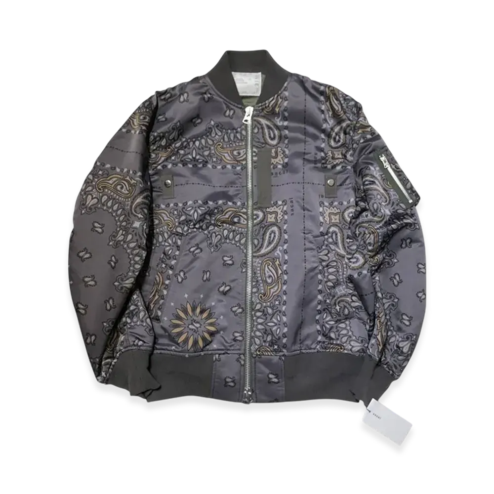 sacai Bandana Blouson "Charcoal Gray"