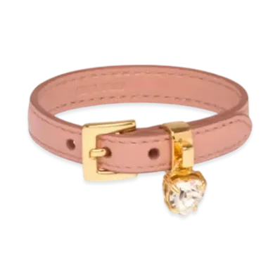 MIU MIU Crystal With Madras Leather Bracelet "Orchid Pink"