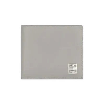 GIVENCHY 4G Wallet In Grained Leather "Gray"