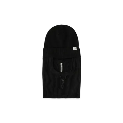 C.P. Company Re-Wool Beanie Balaclava "Black"