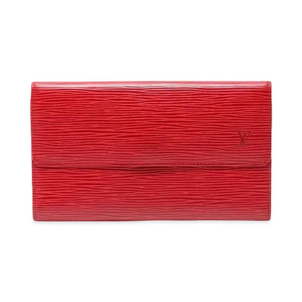 Louis Vuitton Epi Porte Tresor International "Castilean Red"